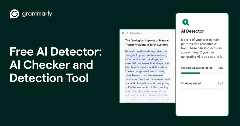 Grammarly AI Detector and Authorship official product image