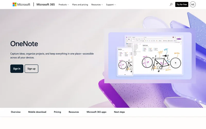 Microsoft OneNote official product image